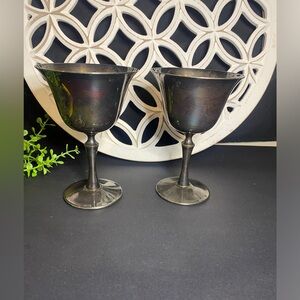 Vintage El de Uberti Silver Plated  Gobblets